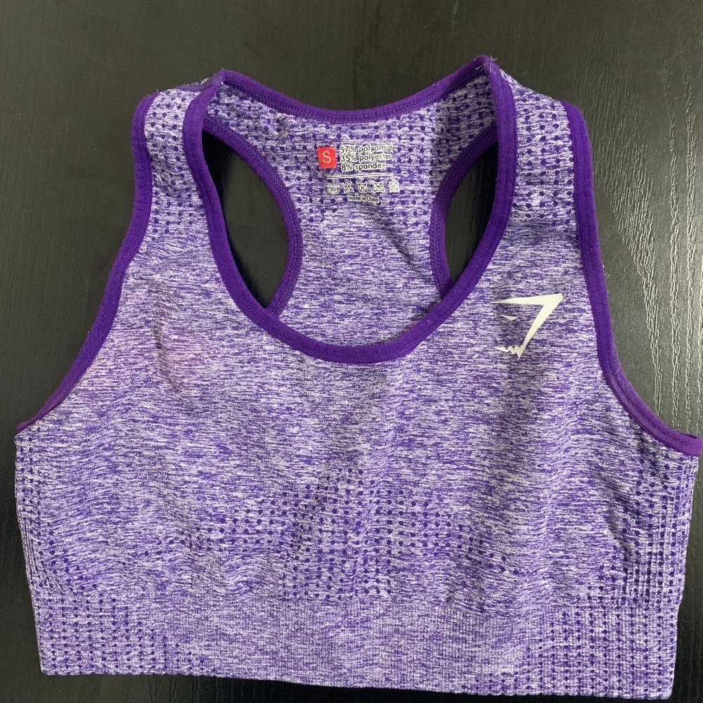 Gymshark purple sports bra